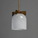 Scoop Flush Mount Pendant Natural Aged Brass by Maxim Lighting