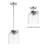 Scoop Flush Mount Pendant Polished Chrome by Maxim Lighting