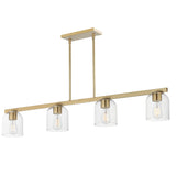 Scoop Linear Suspension Natural Aged Brass by Maxim Lighting