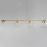 Scoop Linear Suspension Natural Aged Brass by Maxim Lighting