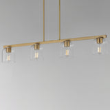Scoop Linear Suspension Natural Aged Brass by Maxim Lighting