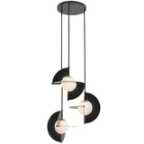 Scorpio Chandelier Glossy Black Opal Glass By Kuzco