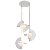 Scorpio Chandelier Polished Nickel Opal Glass By Kuzco