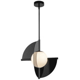 Scorpio Pendant Light Glossy Black Opal Glass By Kuzco