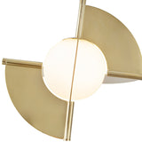 Scorpio Pendant Light Metallic Brass Opal Glass By Kuzco - Detailed View