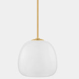 Scranton Pendant Light Small Aged Brass By Hudson Valley - Front View