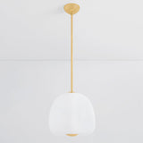 Scranton Pendant Light Small Aged Brass By Hudson Valley - Lifestyle View
