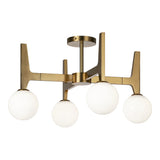Scriben Ceiling Mount Aged Gold Brass