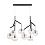 Sedona Multi-Light Double Chandelier By Visual Comfort Modern, Finish: Nightshade Black, Color: Clear , | Casa Di Luce Lighting