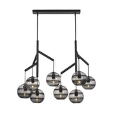 Sedona Multi-Light Double Chandelier By Visual Comfort Modern, Finish: Nightshade Black, Color: Smoke, , | Casa Di Luce Lighting