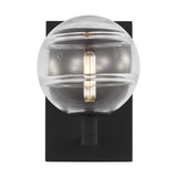 Sedona Wall Sconce By Visual Comfort Modern, Finish: Nightshade Black, Color: Clear, , | Casa Di Luce Lighting