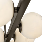 Selene Linear Suspension 10 Lights Black Oxide By Frederic Ramond - Detailed View