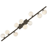 Selene Linear Suspension 10 Lights Black Oxide By Frederic Ramond - Down View