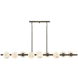 Selene Linear Suspension 10 Lights Black Oxide By Frederic Ramond - With Light