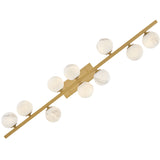 Selene Linear Suspension 10 Lights Lacquered Brass By Frederic Ramond - Down View