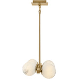 Selene Linear Suspension 10 Lights Lacquered Brass By Frederic Ramond - Side View