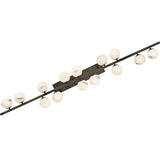 Selene Linear Suspension 14 Lights Black Oxide By Frederic Ramond - Down View