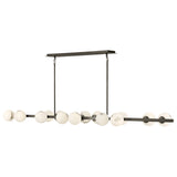 Selene Linear Suspension 14 Lights Black Oxide By Frederic Ramond - Side View