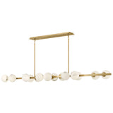 Selene Linear Suspension 14 Lights Lacquered Brass By Frederic Ramond