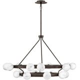 Selene Multi Tier Chandelier Black Oxide By Frederic Ramond - Front View