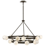 Selene Multi Tier Chandelier Black Oxide By Frederic Ramond - With Light