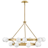 Selene Multi Tier Chandelier Lacquered Brass By Frederic Ramond - Front View