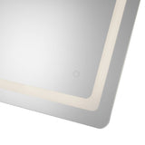 Seneca Frameless LED Lighting Mirror Large By Kuzco Detailed View