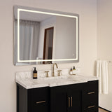 Seneca Frameless LED Lighting Mirror Large By Kuzco Lifestyle View