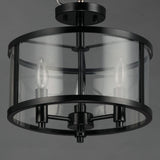 Sentinel Semi-Flush Mount Black by Maxim Lighting
