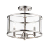 Sentinel Semi-Flush Mount Satin Nickel by Maxim Lighting