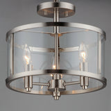 Sentinel Semi-Flush Mount Satin Nickel by Maxim Lighting