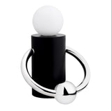 Septum Table Lamp Matte Black Chrome By Alora