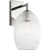 Serafina Wall Sconce — Striped Clear, Polished Nickel | Polished Nickel