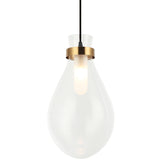 Seranna Pendant Light Medium Aged Gold Brass By Matteo - Front View