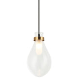 Seranna Pendant Light Small Aged Gold Brass By Matteo - Front View