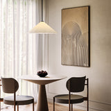 Serena Pendant Light Medium Matte Black Opal Matte Glass By Alora Lifestyle View