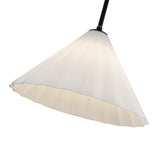 Serena Pendant Light Small Matte Black Opal Matte Glass By Alora Detailed View