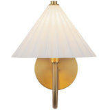 Serena Wall Vanity Light Aged Gold Opal Glass By Alora - Front View