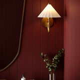 Serena Wall Vanity Light Aged Gold Opal Glass By Alora - Lifestyle View