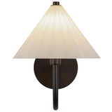 Serena Wall Vanity Light Matte Black Opal Glass By Alora - Front View