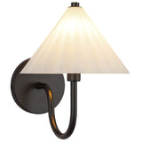 Serena Wall Vanity Light Matte Black Opal Glass By Alora - Side View