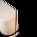 Serenity Table Lamp detail in Sterling, by Hubbardton Forge