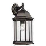 Sevier Down Outdoor Wall Lantern — 18.75 Inch, Antique Bronze with Clear Glass