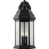 Sevier Down Outdoor Wall Lantern — 23.5 Inch, Antique Bronze with Clear Glass