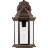 Sevier Downlight Outdoor Wall Lantern — Antique Bronze with Clear Glass