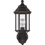 Sevier Up Outdoor Wall Lantern — 16.5 Inch, Antique Bronze with Clear Glass