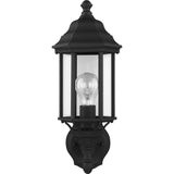 Sevier Up Outdoor Wall Lantern — 16.5 Inch, Black with Clear Glass