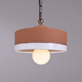 Seville Ceramic Pendant - Antique Brass