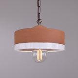 Seville Ceramic Pendant - Antique Brass