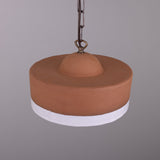 Seville Ceramic Pendant - Antique Brass
